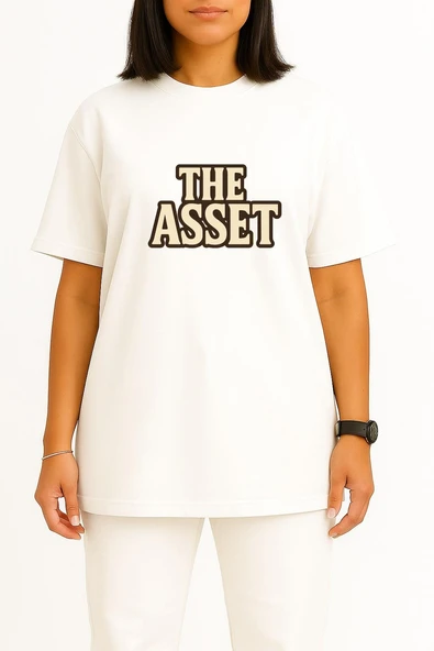 Oversize The Asset Yabancı Dizi Göğüs Baskılı Unisex T-Shirt - Resim 8