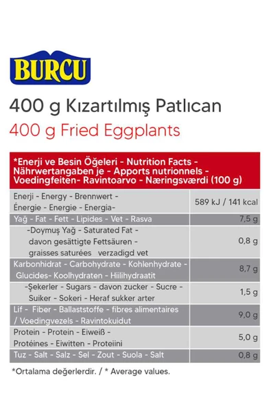 Burcu Kızartılmış Patlıcan 400 gr - Resim 2