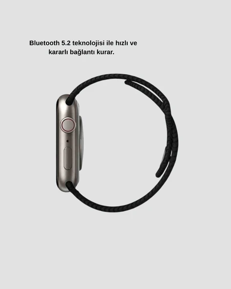 Akıllı Saat Kablosuz Şarjlı Bluetooth 5.2 Arama Bildirim Sesli Asistan 420 mAh - Resim 4