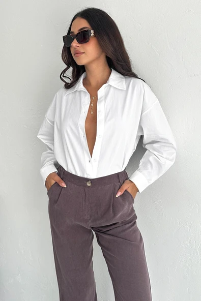 Pure Cloud Oversize Gömlek - Resim 6