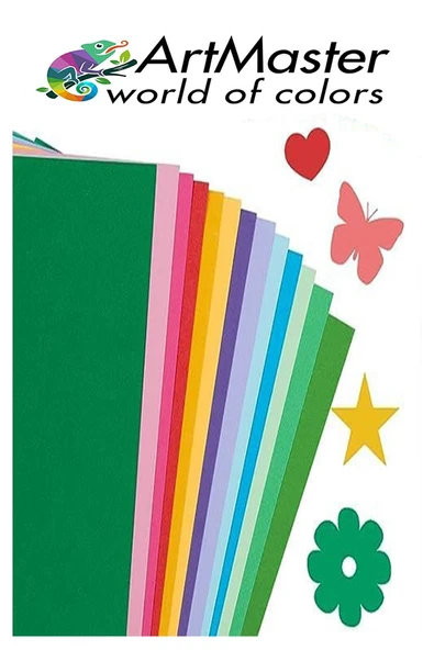 Renkli Mukavva 50x70 cm 10 Renk 1 Paket Renkli Sert Karton 1.0 mm Anasınıfı Hobi Etkinlik Okul Öncesi Proje - Resim 2