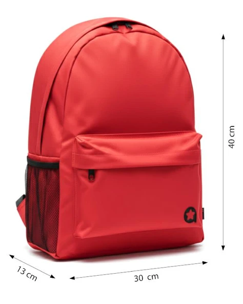 Yuga İki Gözlü Sırt Çantası Kırmızı - Resim 6