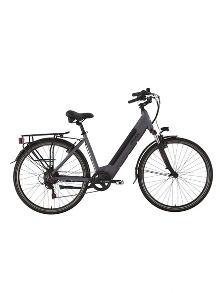 BİSAN MOON ELEKTRİKLİ BİSİKLET 47CM V 28 JANT 7 VİTES METALİK GRİ SİYAH ürün görseli