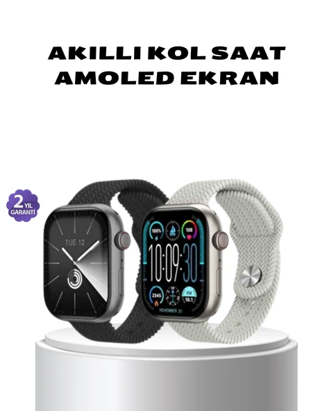 Akıllı Saat Kablosuz Şarjlı Bluetooth 5.2 Arama Bildirim Sesli Asistan 420 mAh ürün görseli