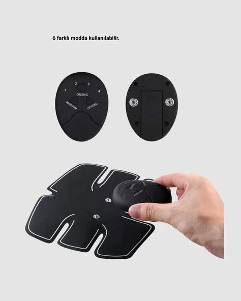 EMS Vücut Geliştirici Göbek ve Kol Pedli 6 Modlu Akıllı Kas Cihazı - Resim 5