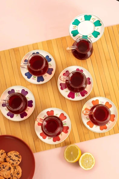 Perotti Beyoğlu 6 Kişilik 12 Parça Kulplu Çay Seti 210 Ml 17901 ürün görseli 1