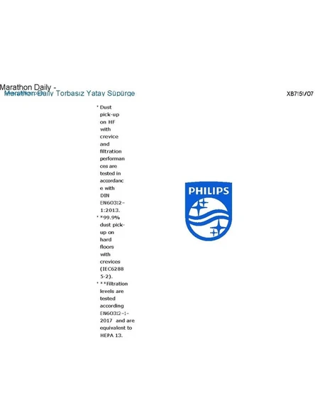 PHILIPS XB-7151/07 MARATON TORBASIZ SÜPÜRGE - Resim 5
