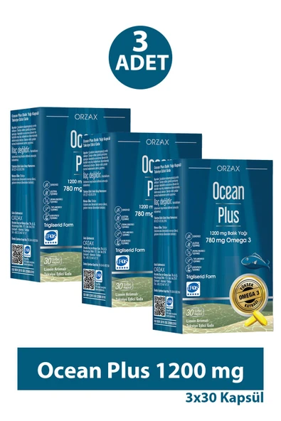 Ocean Plus 1200 mg 30 Kapsül 3 Adet ürün görseli 1
