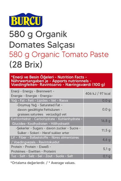 Burcu Organik Domates Salçası 600 gr (Cam Kavanoz) x 3 Adet - Resim 3