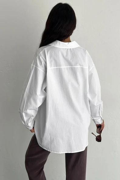 Pure Cloud Oversize Gömlek - Resim 4