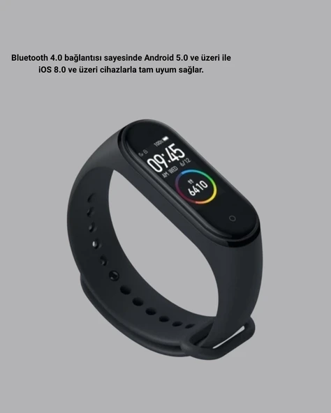 Bluetooth Akıllı Bileklik Spor Modlu Kalp Atış Takipli Uyku Analizli - Resim 4