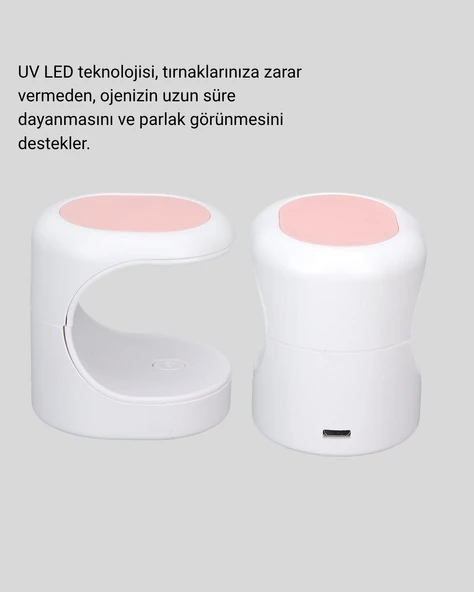 Taşınabilir Mini Oje Kurutma Makinesi 16W UV LED Hızlı Etkili Kurutucu - Resim 2