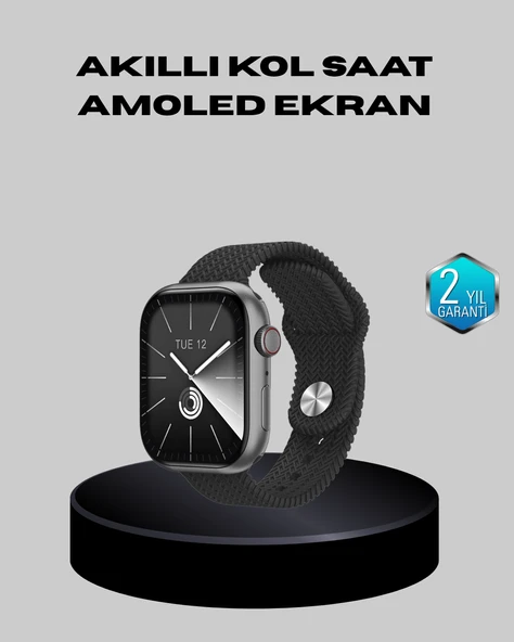 Kablosuz Şarjlı Akıllı Saat Bluetooth Arama Bildirim Destekli Uzun Pil Ömürlü ürün görseli 1