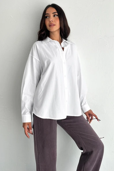 Pure Cloud Oversize Gömlek - Resim 7