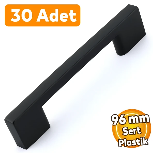 (SERT PLASTİK) 30 Adet Köprü 96 Mm Siyah Mobilya Mutfak Çekmece Dolap Dolabı Kulpu Kulbu Kulpları ürün görseli