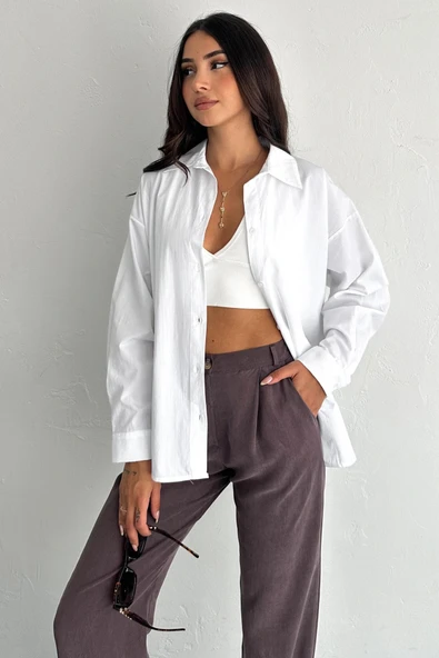 Pure Cloud Oversize Gömlek - Resim 2