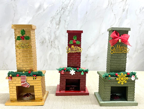 Noel Temalı Polyester Şömine Tütsülük ürün görseli 1