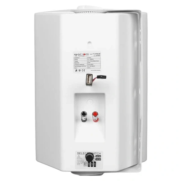 MagicVoice F-LHY6.5S 6.5" (16 CM) Hat Trafolu Duvar Tipi Sütun Hoparlör (30W RMS / 200W Peak - MP3 USB Uyumlu) - Beyaz - Resim 3