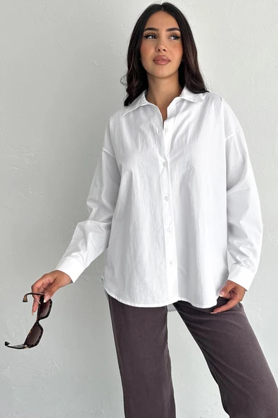 Pure Cloud Oversize Gömlek - Resim 5