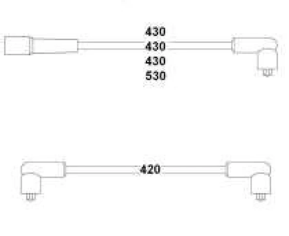 Vag Bujı+bobın Kablosu Favorıt 1,3 8v 90-94 - Formen 91-95- Pickup 92-97 - Hellux Hbk3413 ürün görseli 1