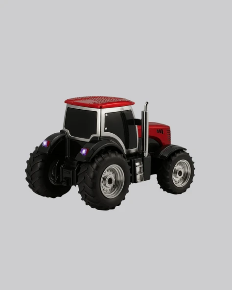 Bluetooth Nostaljik Traktör Hoparlör LED Işıklı 12W Güçlü Ses - Resim 4