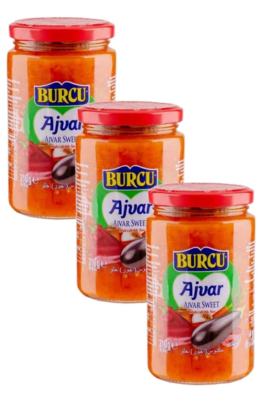 Burcu Ajvar Tatlı Kahvaltılık Sos 310 gr x 3 Adet ürün görseli