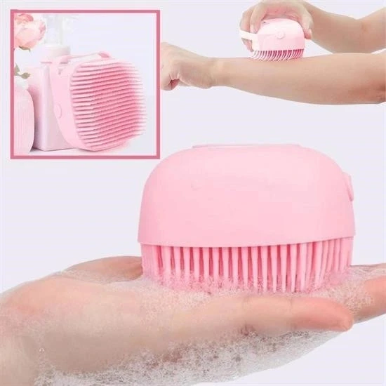 BUFFER® Yumuşak Silikon Malzemeli Esnek Jel Hazneli Masaj Fonksiyonlu Etkili Banyo Duş Kese Lifi - Resim 8