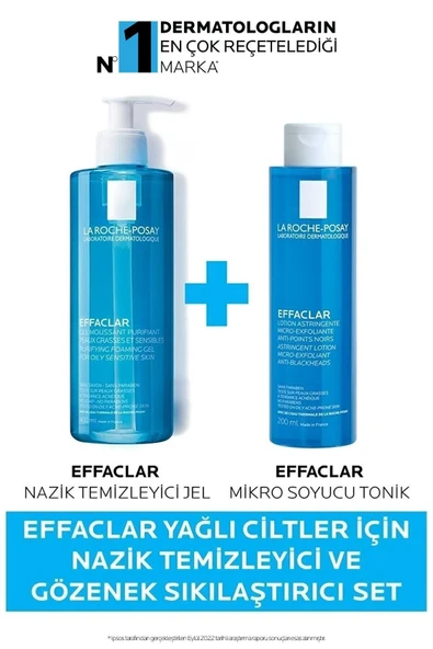 La Roche Posay Effaclar Yağlı Ciltler Için Nazik Temizleyici Ve Gözenek Sıkılaştırıcı Set ürün görseli 1