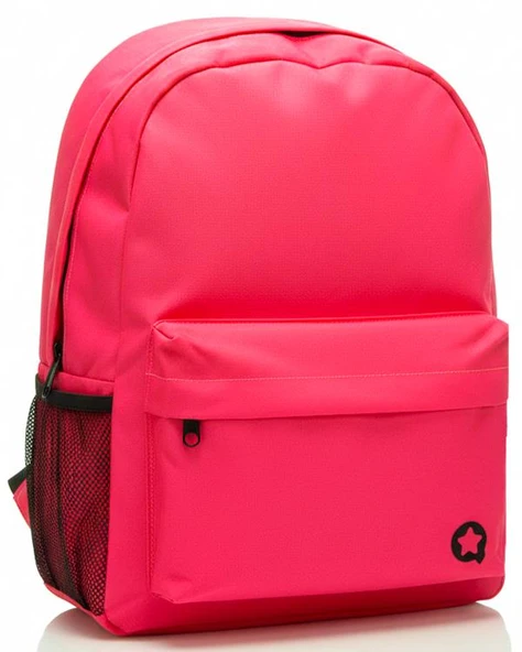 Yuga İki Gözlü Sırt Çantası Neon Pembe - Resim 2