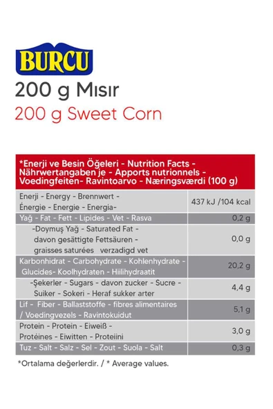 Burcu Süt Mısır 200 gr x 3 Adet - Resim 2