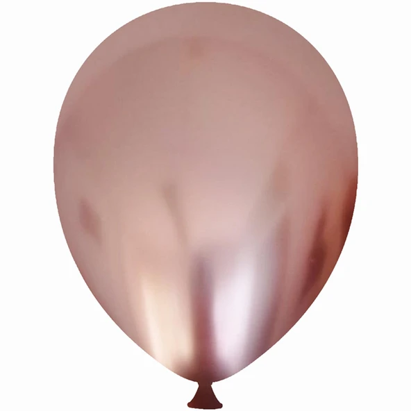 Helyuma Uyumlu Pembe Krom Balon Mirror Balon 12 inç 5 Adet Krom Pembe Balon 12 inch ürün görseli