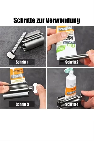 Paslanmaz Çelik Diş Macunu Sıkacağı – Manuel, Güç Gerektirmeyen Diş Macunu Dağıtıcı | Dayanıklı Metal Tasarım, Etkili Dağılım | Şık Metalik Yüzey (1 Adet) - Resim 4