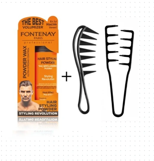 FONTENAY SAÇ PUDRA TOZ WAX ULTRA STRONG 20GR + MUCİZEVİ ŞEKİL TARAĞI + ŞEKİL TARAĞI 3'LÜ SET ürün görseli