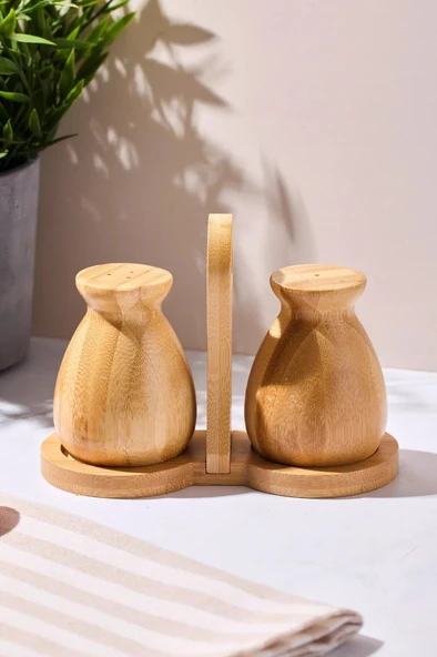 Perotti Duke 2 Li Bambu Standlı Tuzluk Biberlik 16594 ürün görseli