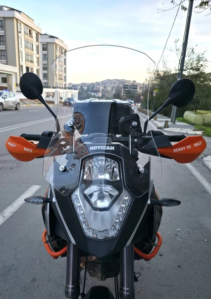 MOTOCAM KTM 1090 Siperlik Ön Cam 2008-2017 Model 56cm Şeffaf Renkli 4mm ürün görseli