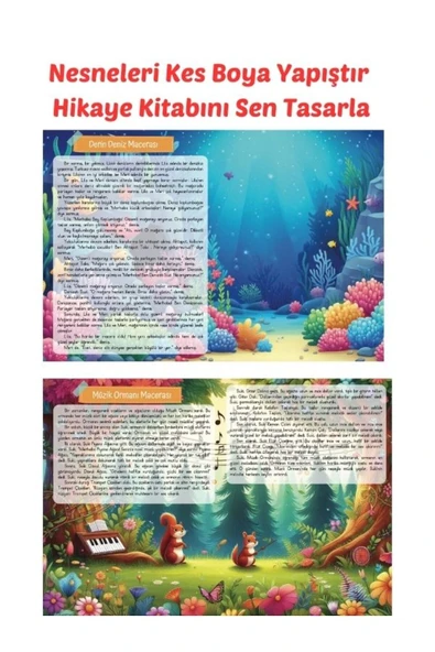 Kes Boya Yapıştır Hikayeyi Sen Renklendir - Tik - Kes Yapıştır Etkinlik Kitabı - Resim 6