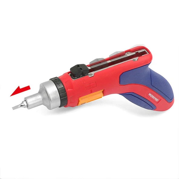 WORKPRO WP221048 24 Parça Profesyonel CR-V Kabzalı Cırcırlı Bits Tornavida Seti + Kemer Askılı Bez Taşıma Çantası - Resim 5