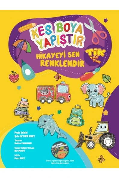 Kes Boya Yapıştır Hikayeyi Sen Renklendir - Tik - Kes Yapıştır Etkinlik Kitabı ürün görseli