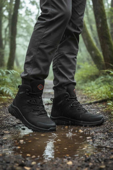 Scooter Siyah Nubuk Su Geçirmez Erkek Outdoor Bot - Resim 3