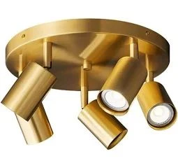 Ryslight 5li Eskitme Kaplama Retro Metal 180 Derece Harekli Led Spot Günışığı Ampullü ürün görseli