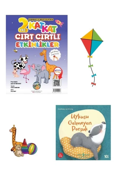 2 Kitap Set - 2 Yaş Cırt Cırtlı Etkinlikler ve İş Kültür Uykusu Gelmeyen Porsuk ürün görseli