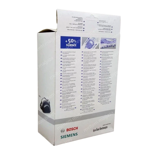 Bosch, Siemens İle Uyumlu Tip P Toz Torbası (Kutu içi 4 Adet), Dynapower XXL, Ergomaxx'x - Resim 2