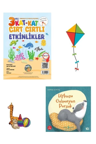 2 Kitap Set- 3 Yaş Cırt Cırtlı Etkinlikler ve İş Kültür U.ykusu Gelmeyen Porsuk ürün görseli