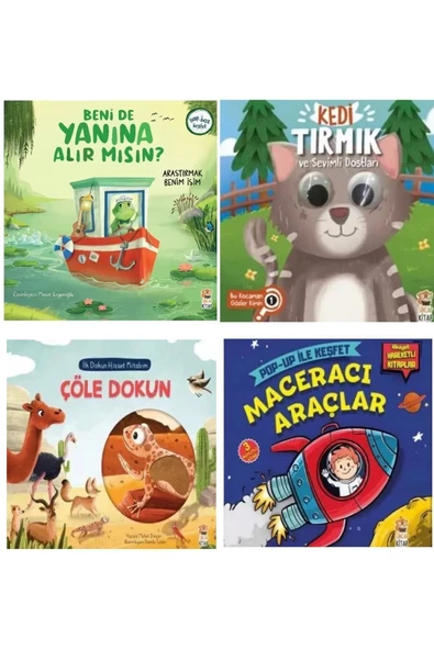 Beni de Yanına Alır Mısın? - Kedi Tırmık ve Sevimli Dostları - Çöle Dokun - Maceracı Araçlar 4 Kitap ürün görseli