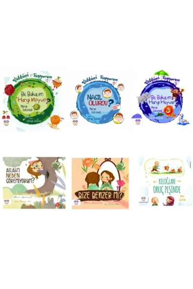 Rabbimi Tanıyorum 1-2-3 Küçük Merve'nin Büyük Soruları 1-2 Keloğlan Oruç Peşinde 6 Kitap Set ürün görseli