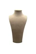 Süet Kumaş Elisia Manken Kahve Renk 32/15 Cm Kolye Gerdanlık Takı Sergileme Mankeni - Resim 2