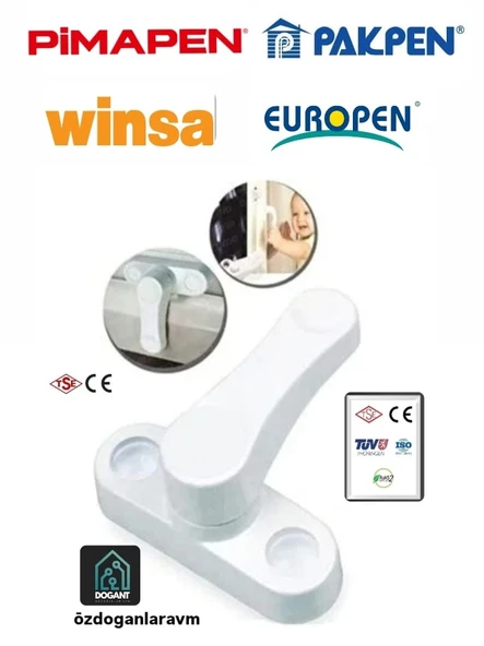 Pimapen Pencere Emniyet Hırsızlık Güvenlik Çocuk  Kilidi 3Adet ürün görseli