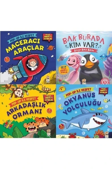 Pop-up Ile Keşfet - Hareketli Kitaplarım 4'lü Set ürün görseli