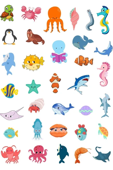 Eğlenceli Sticker Cam Duvar Laptop Telefon Etiket (A4 Sayfalar-Her birinde 27-35 Sticker) - Resim 2