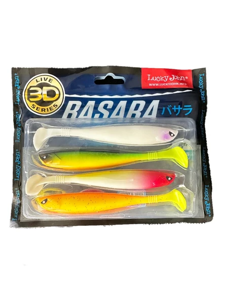 Lucky John Basara 3D Soft Swim 5'' 12.7cm 4P Silikon Yem – Mix ürün görseli